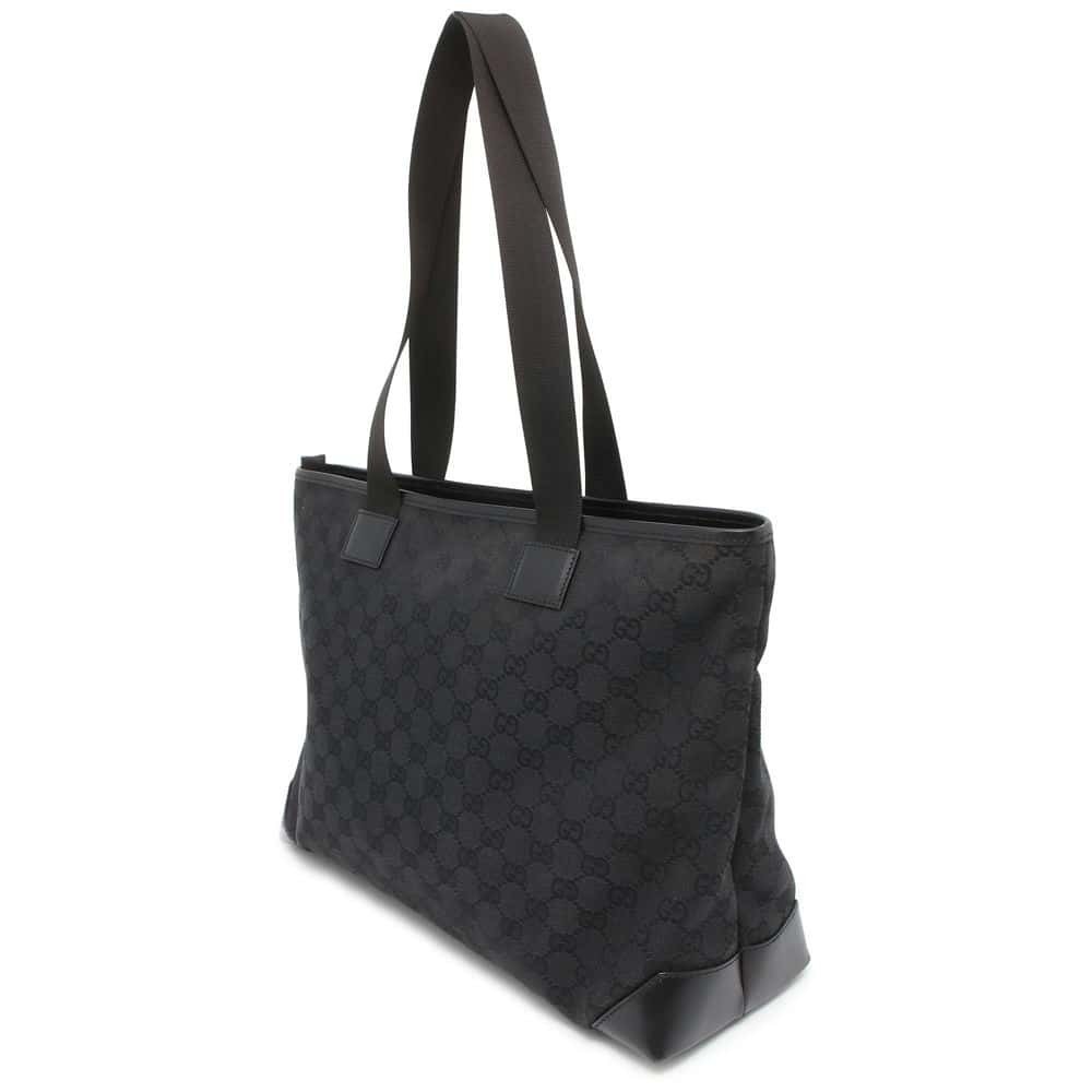 Gucci GG Bag Canvas Shoulder Black Tote